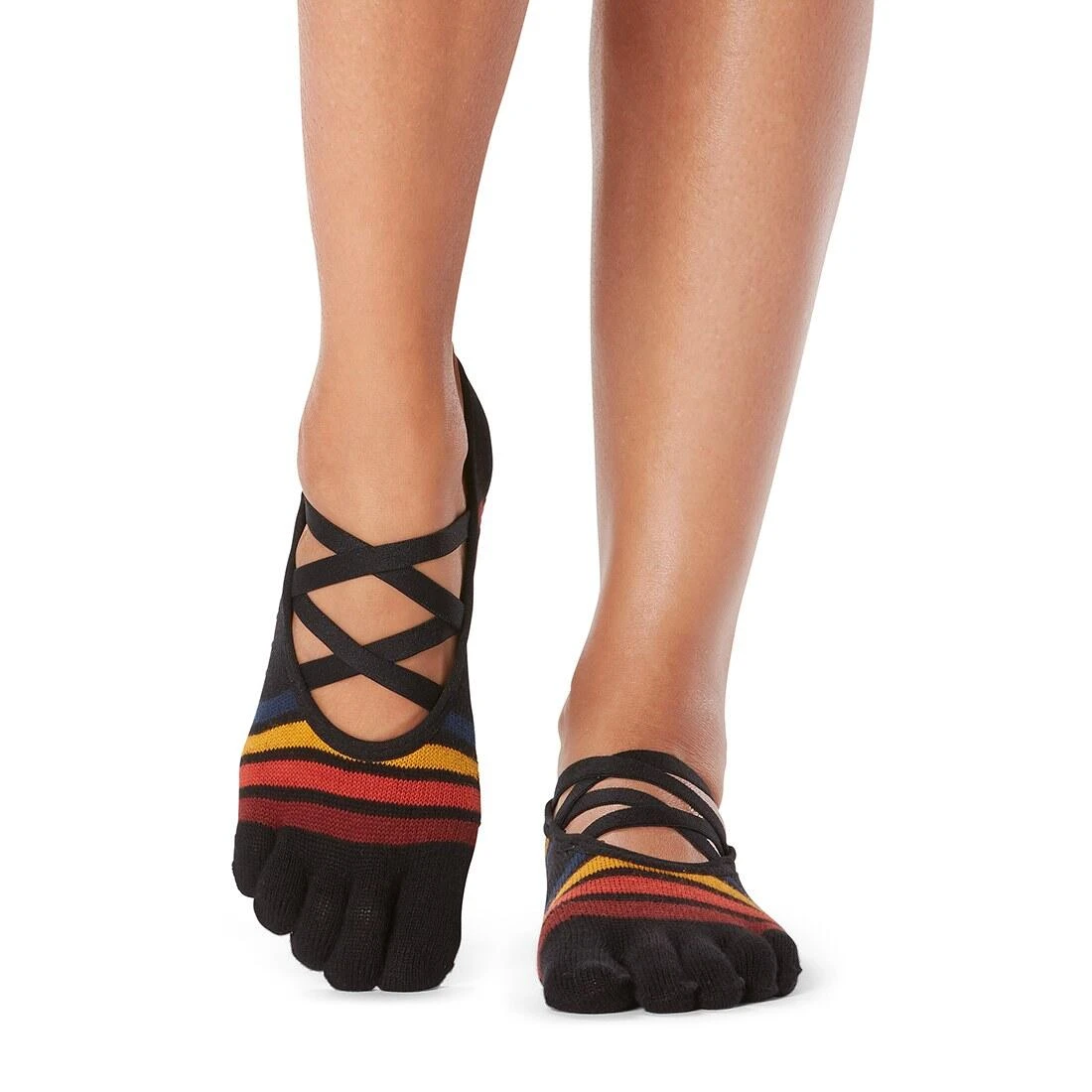 Fitness-Mad Womens/Ladies Elle Nostalgic Toe Socks (Black) 2 Fitness-Mad Womens/Ladies Elle Nostalgic Toe Socks (Black) - Image 2