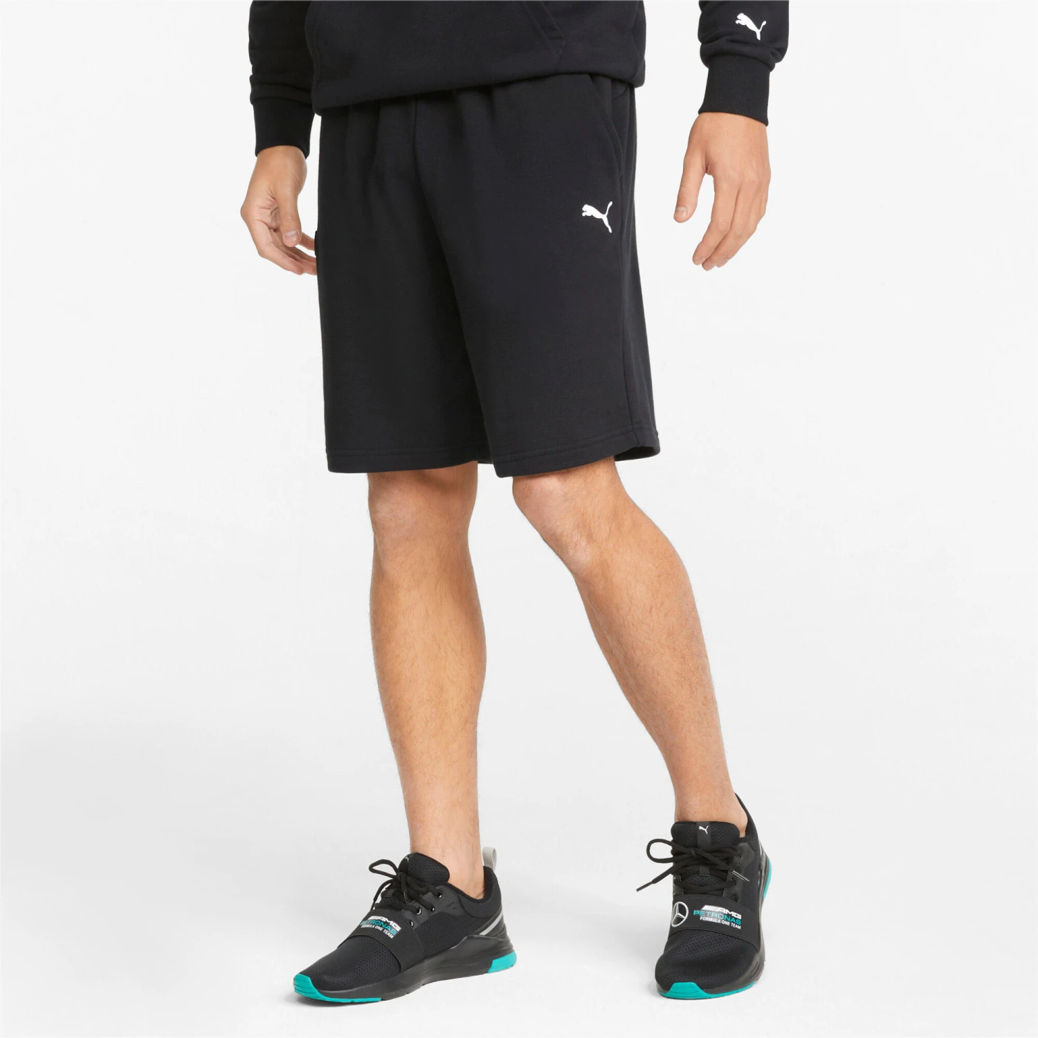 PUMA Mens Mercedes-AMG Petronas Essentials Shorts 1 PUMA Mens Mercedes-AMG Petronas Essentials Shorts