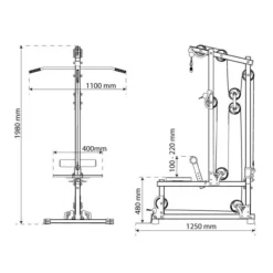 Freestanding Heavy Duty Lat Pull Down Machine With Three Pulleys -Fitness Equipment Store k0937bc5b75a19acd79a33bd98b32cbe9