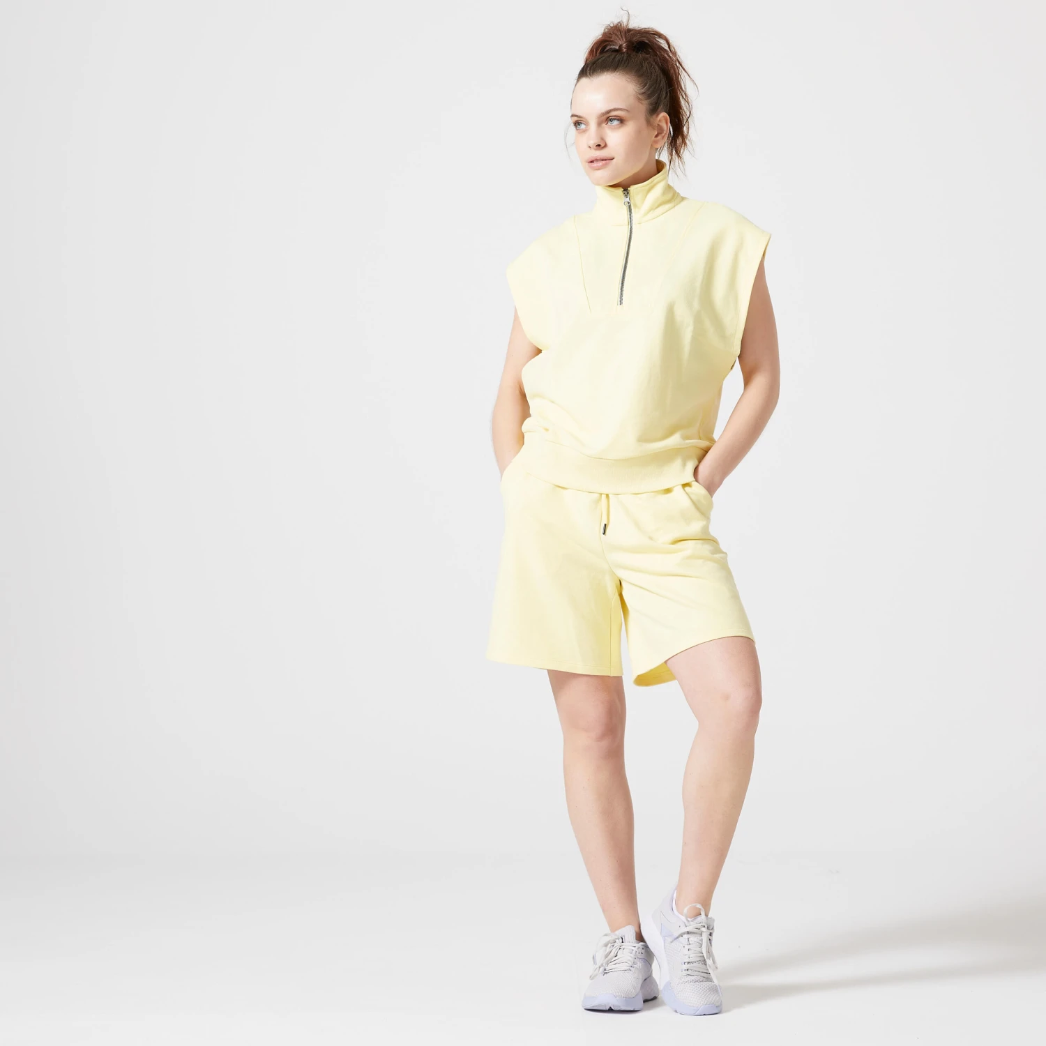 Women's Wide-Leg Fitness Shorts 520 2 Women's Wide-Leg Fitness Shorts 520 - Image 2