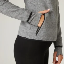 Women's Zip-Up Fitness Hoodie 500 Spacer -Fitness Equipment Store k1ea2f89a179f5f9d6c9f5d615466f38a scaled