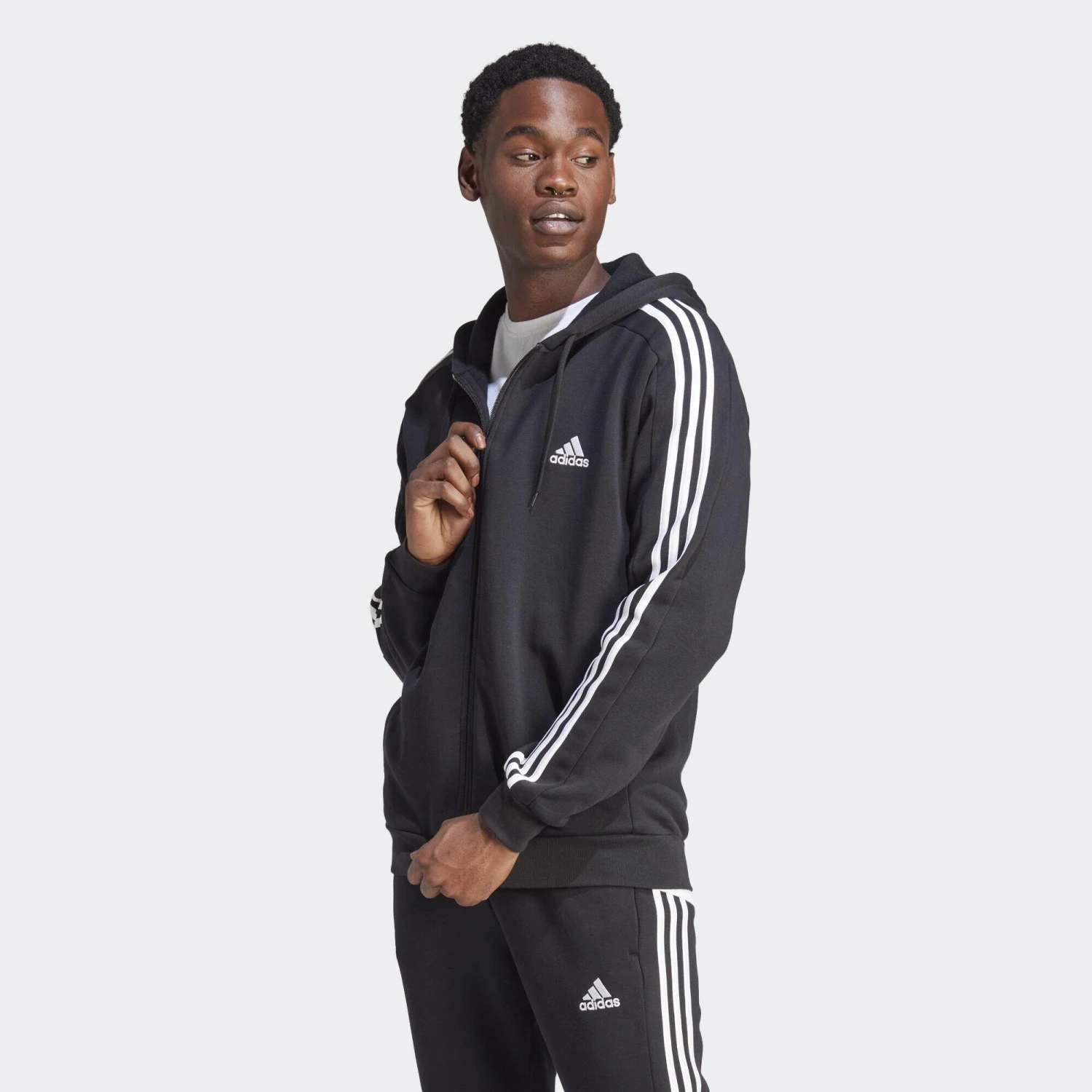 ADIDAS Essentials Fleece 3-Stripes Full 1 ADIDAS Essentials Fleece 3-Stripes Full