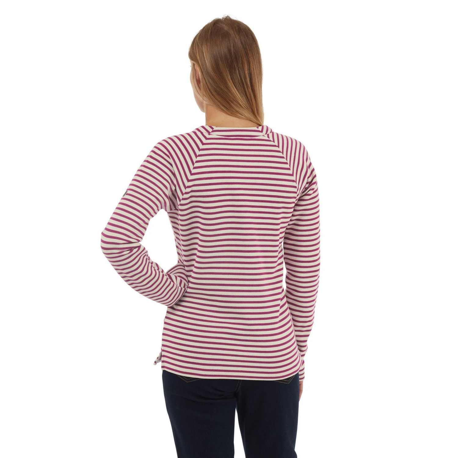 Craghoppers Womens/Ladies Neela Striped Sweatshirt (Navy) 8 Craghoppers Womens/Ladies Neela Striped Sweatshirt (Navy) - Image 8