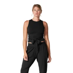 Fitness-Mad Womens/Ladies Wrap Around Tank Top (Black)