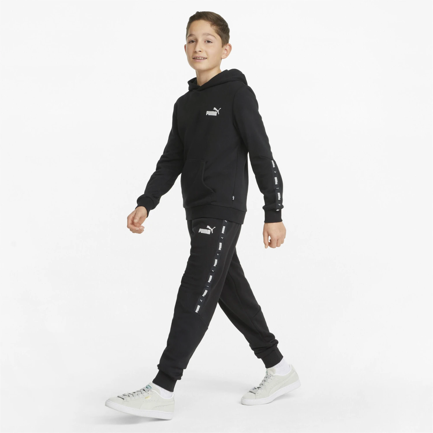 PUMA Kids Boys Essentials+ Tape Youth SweatPants Trousers 4 PUMA Kids Boys Essentials+ Tape Youth SweatPants Trousers - Image 4
