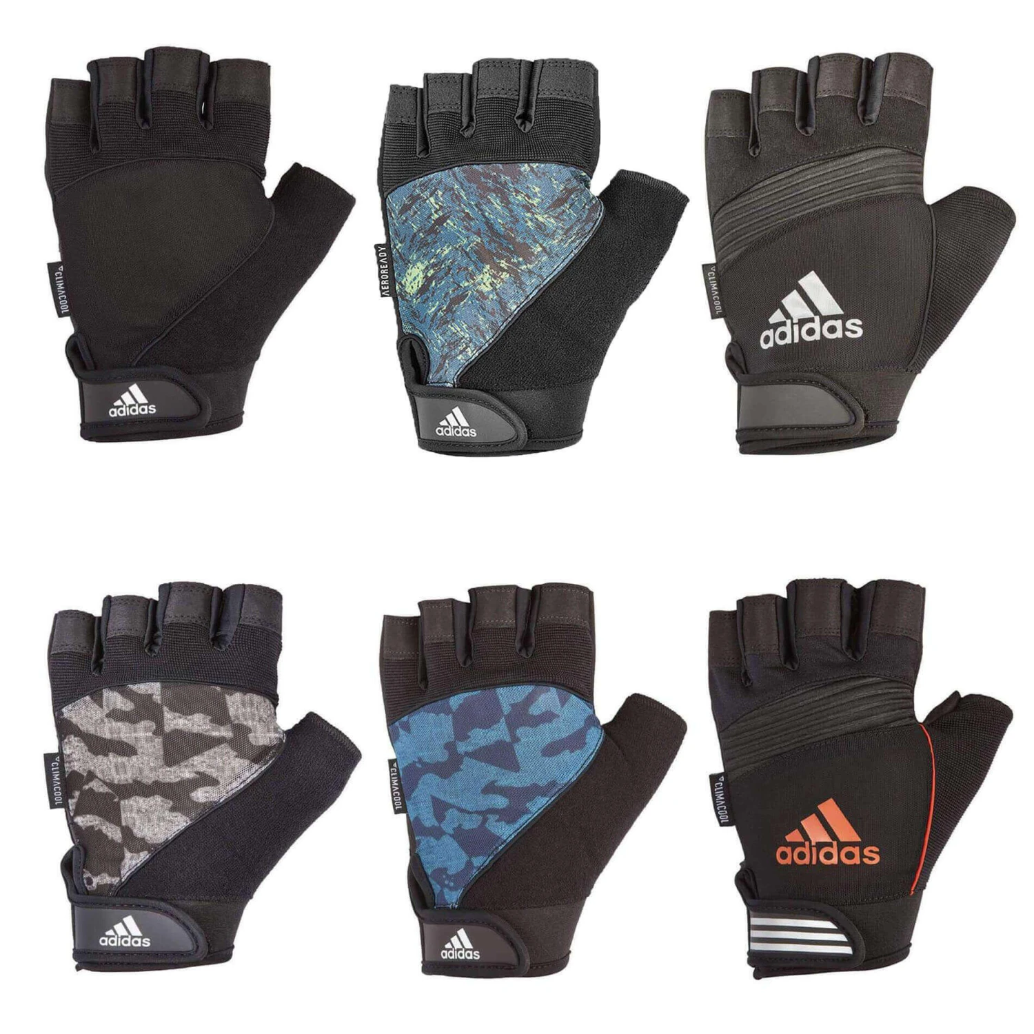 Adidas Short Finger Performance Training Gloves, Black 3 Adidas Short Finger Performance Training Gloves, Black - Image 3
