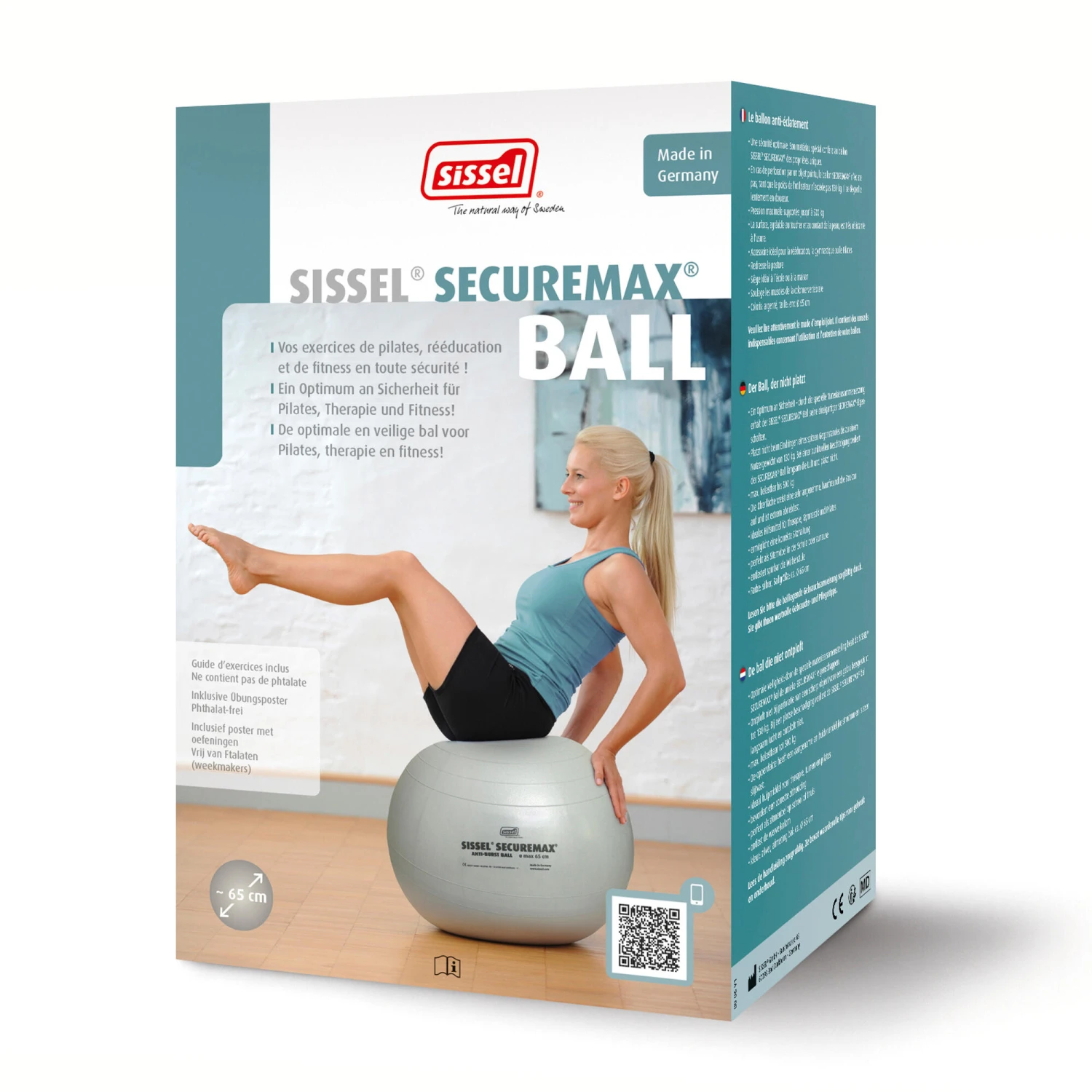 SISSEL Gym Ball Secure Max Fitness Size 2 65 Cm 2 SISSEL Gym Ball Secure Max Fitness Size 2 65 Cm - Image 2