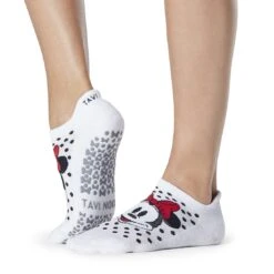 Fitness-Mad Womens/Ladies Savvy Polka Dot Minnie Mouse Disney Liner Socks (White)