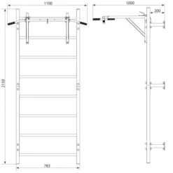 Indoor And Outdoor Swedish Ladder Wall Bars With Pull Up Dip Bar Training Set -Fitness Equipment Store k5670bc4d42c9da84a9c294559d863dee