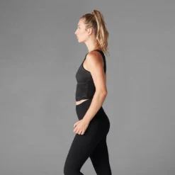 Fitness-Mad Womens/Ladies Pleated Sports Bra (Black) -Fitness Equipment Store k579c9ae3ec297f7d854e03bb5fa6e006