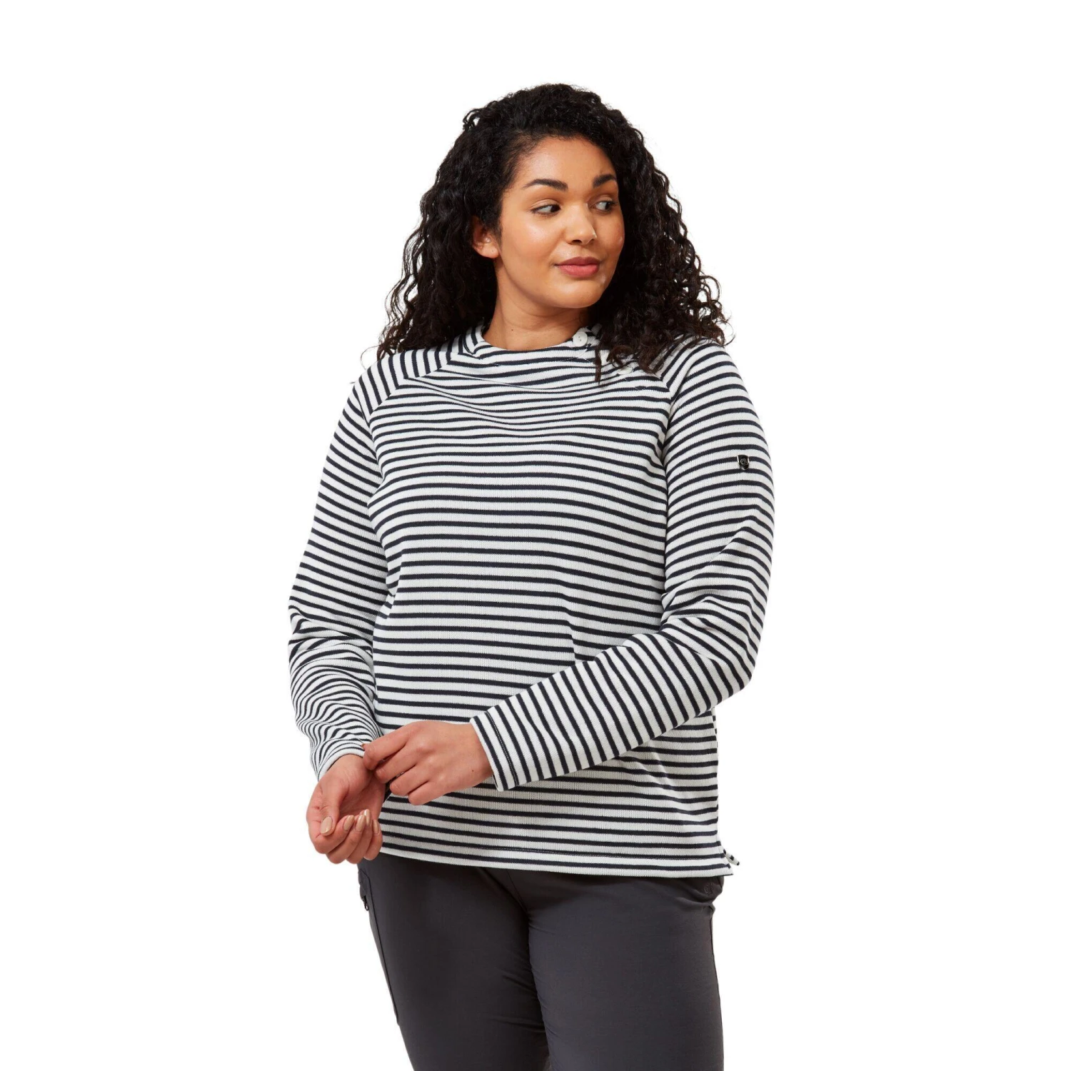 Craghoppers Womens/Ladies Neela Striped Sweatshirt (Navy) 4 Craghoppers Womens/Ladies Neela Striped Sweatshirt (Navy) - Image 4