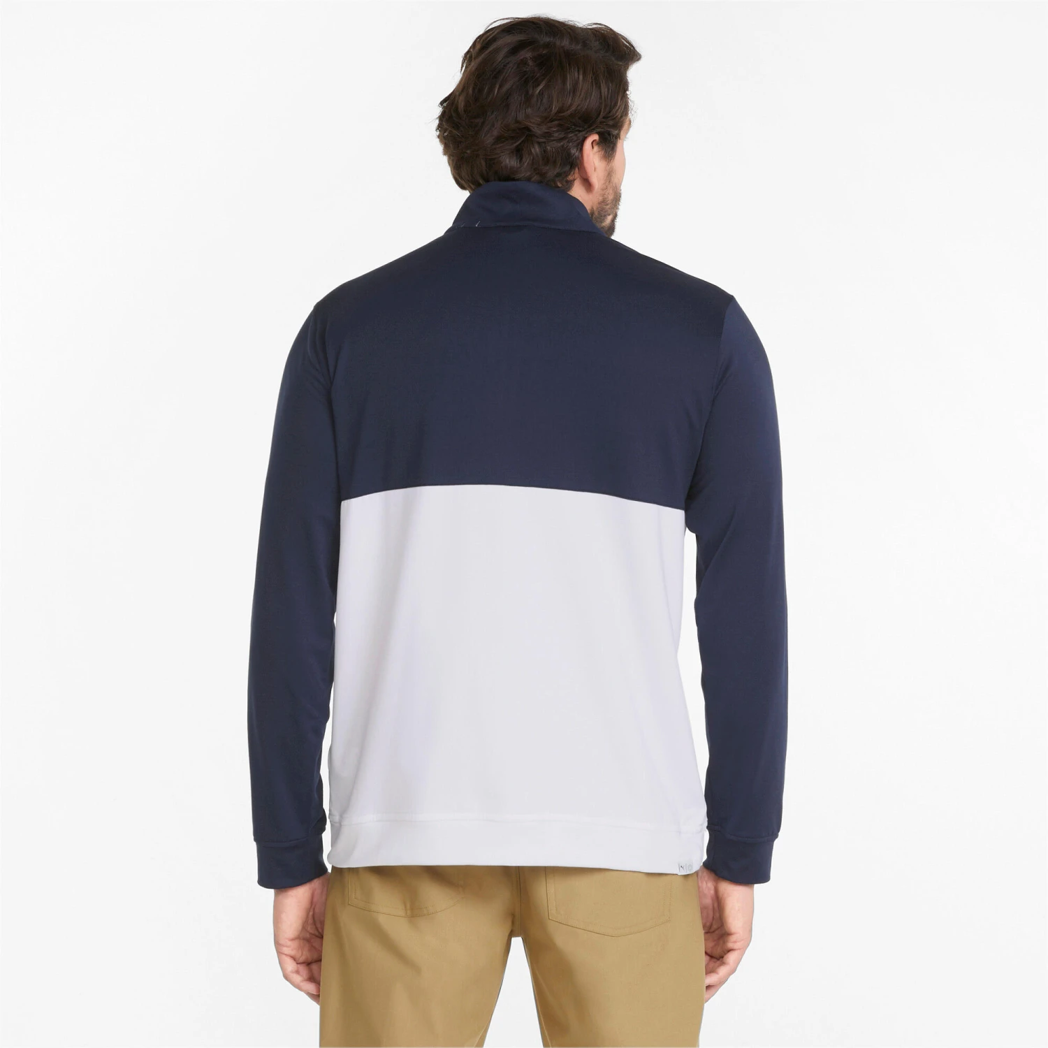 Puma Mens Gamer Colourblock Quarter-Zip Golf Pullover Jumper Top 8 Puma Mens Gamer Colourblock Quarter-Zip Golf Pullover Jumper Top - Image 8