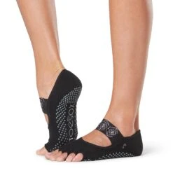 Fitness-Mad Womens/Ladies Mia Cachepot Half Toe Socks (Black)