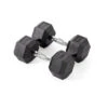 York Fitness Rubber Hex Dumbbells 2 X 10kg