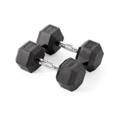 York Fitness Rubber Hex Dumbbells 2 X 10kg