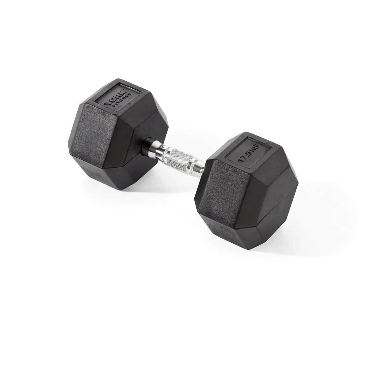 York Fitness Rubber Hex Dumbbells 2 X 17.5kg 1 York Fitness Rubber Hex Dumbbells 2 X 17.5kg