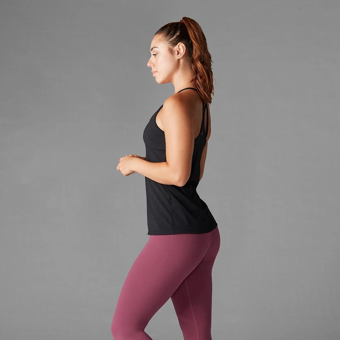 Fitness-Mad Womens/Ladies Ribbed Tank Top (Ebony) 3 Fitness-Mad Womens/Ladies Ribbed Tank Top (Ebony) - Image 3