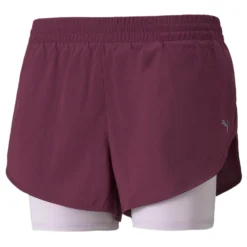 Puma Women's Run 2in1 Short, Grape Wine/Lavender Fog
