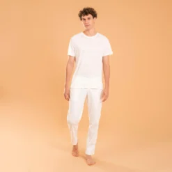 Men's Gentle Yoga Linen/Cotton Woven Bottoms -Fitness Equipment Store ka0138f316e6bab0372bd1d07f6d62e58