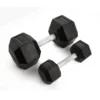 Rubber Coated Hexhead Dumbbells – 25KG (pair)