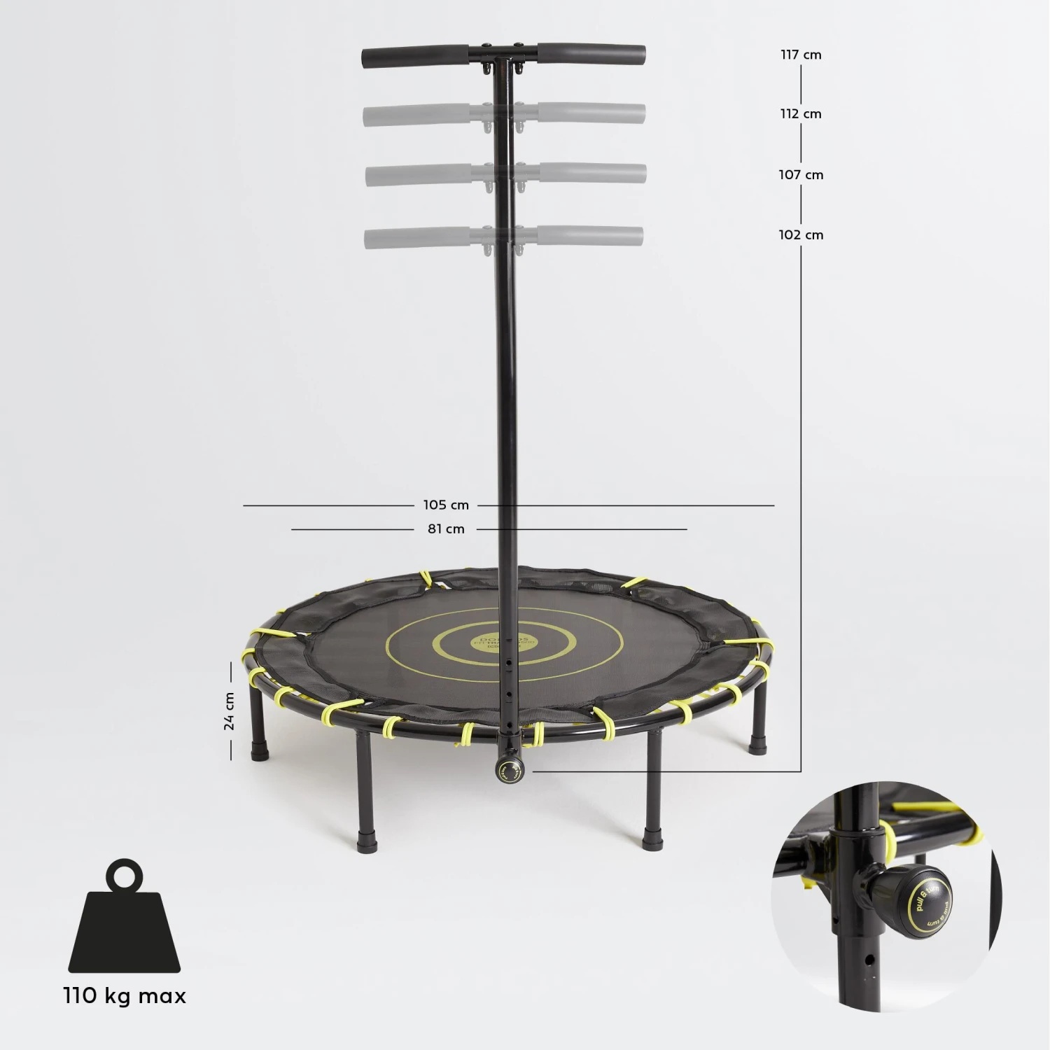 Fitness Trampoline Fit Trampo 500 With Front Bar 2 Fitness Trampoline Fit Trampo 500 With Front Bar - Image 2