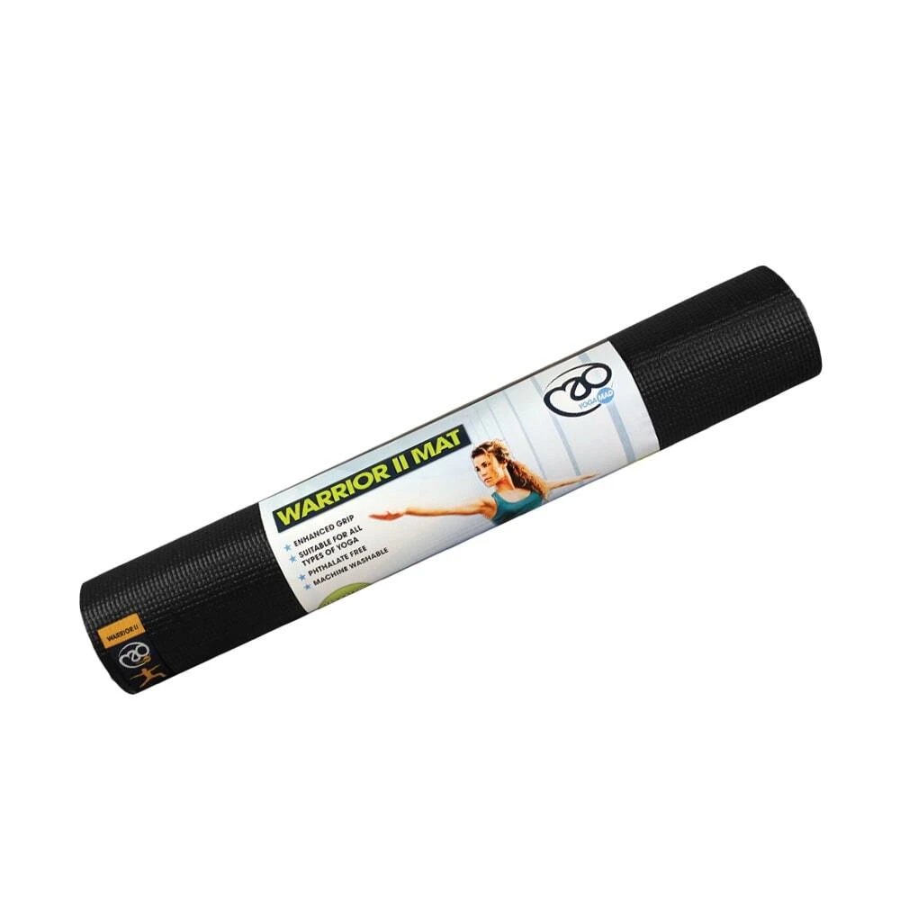 Fitness-Mad Warrior II Yoga Mat (Black) 1 Fitness-Mad Warrior II Yoga Mat (Black)