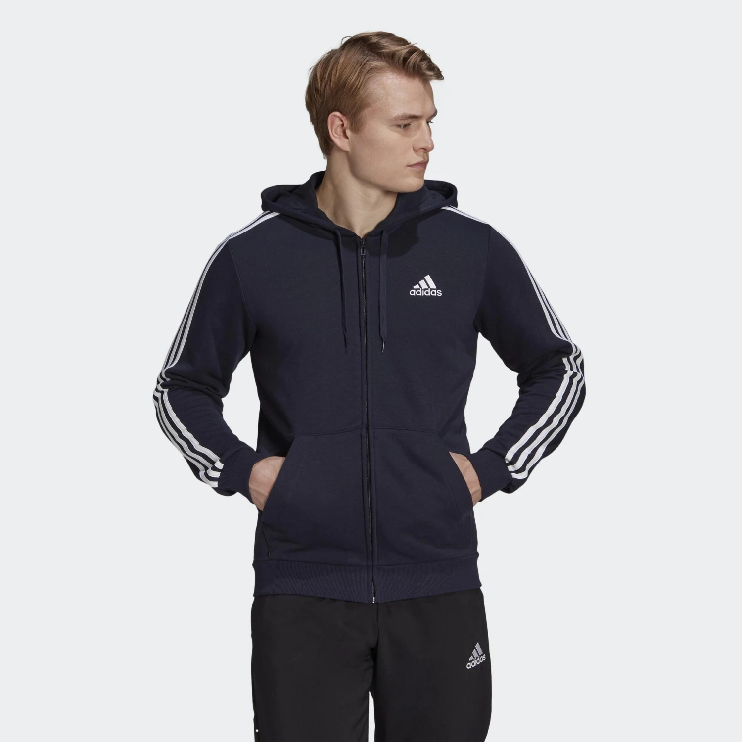 ADIDAS Essentials French Terry 3-Stripes Full 1 ADIDAS Essentials French Terry 3-Stripes Full
