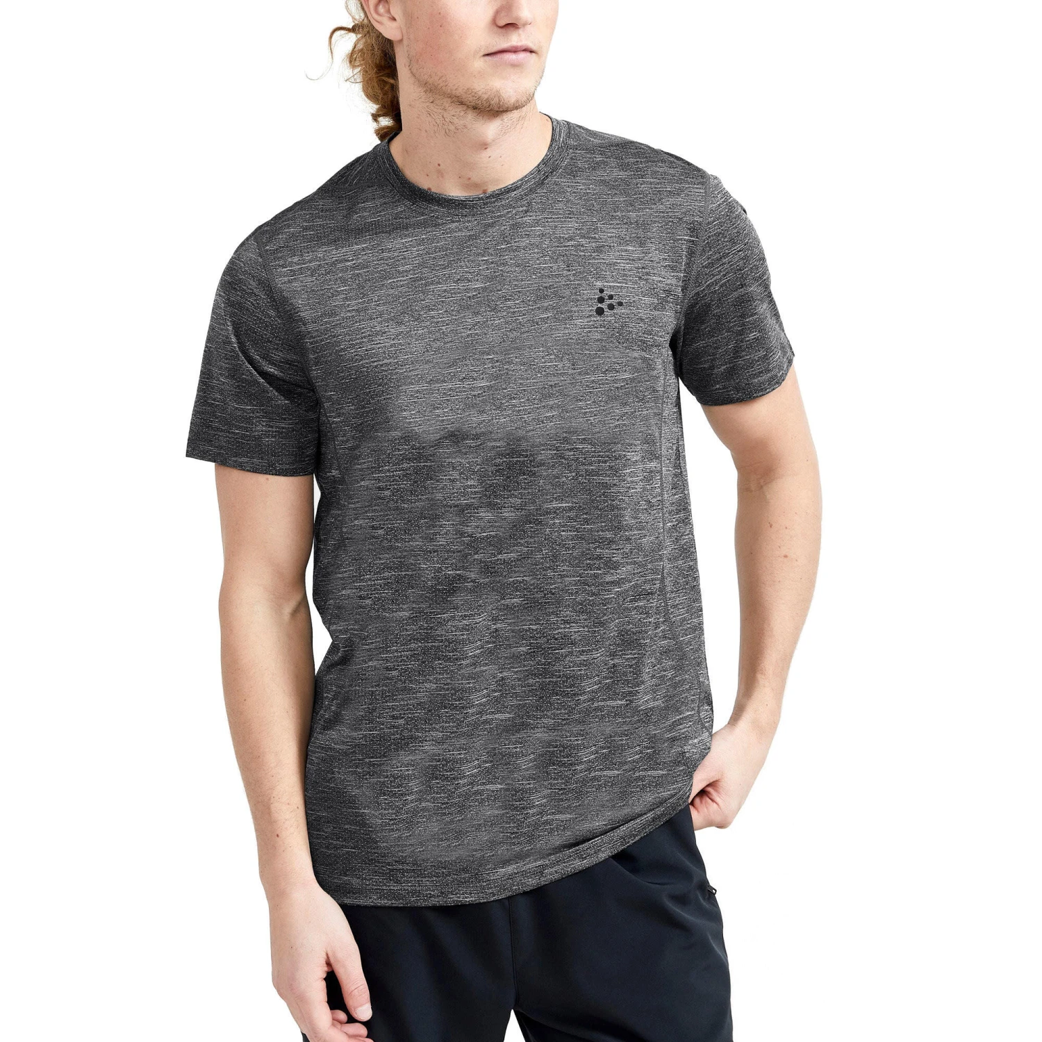 Craft Mens ADV Charge Melange ShortSleeved TShirt (Black) 3 Craft Mens ADV Charge Melange ShortSleeved TShirt (Black) - Image 3