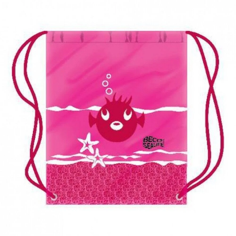 BeCo Sealife Drawstring Bag (Pink/White) 1 BeCo Sealife Drawstring Bag (Pink/White)