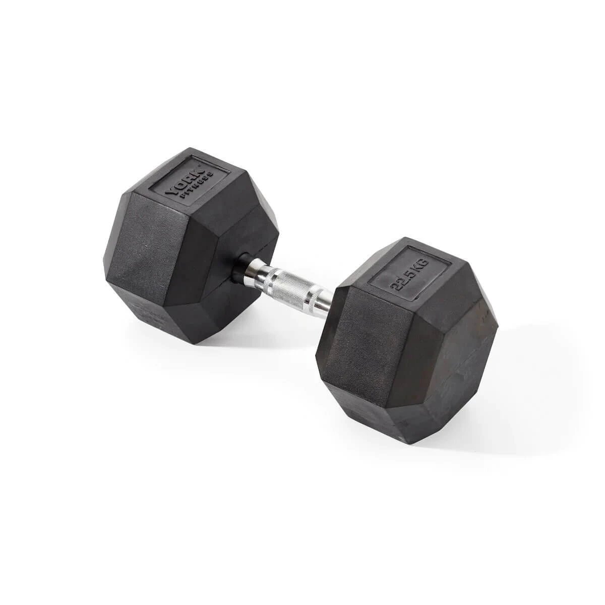 York Fitness Rubber Hex Dumbbells 2 X 22.5kg 1 York Fitness Rubber Hex Dumbbells 2 X 22.5kg