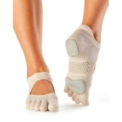 Fitness-Mad Womens/Ladies Prima Bellarina Leather Toe Socks (Pink)