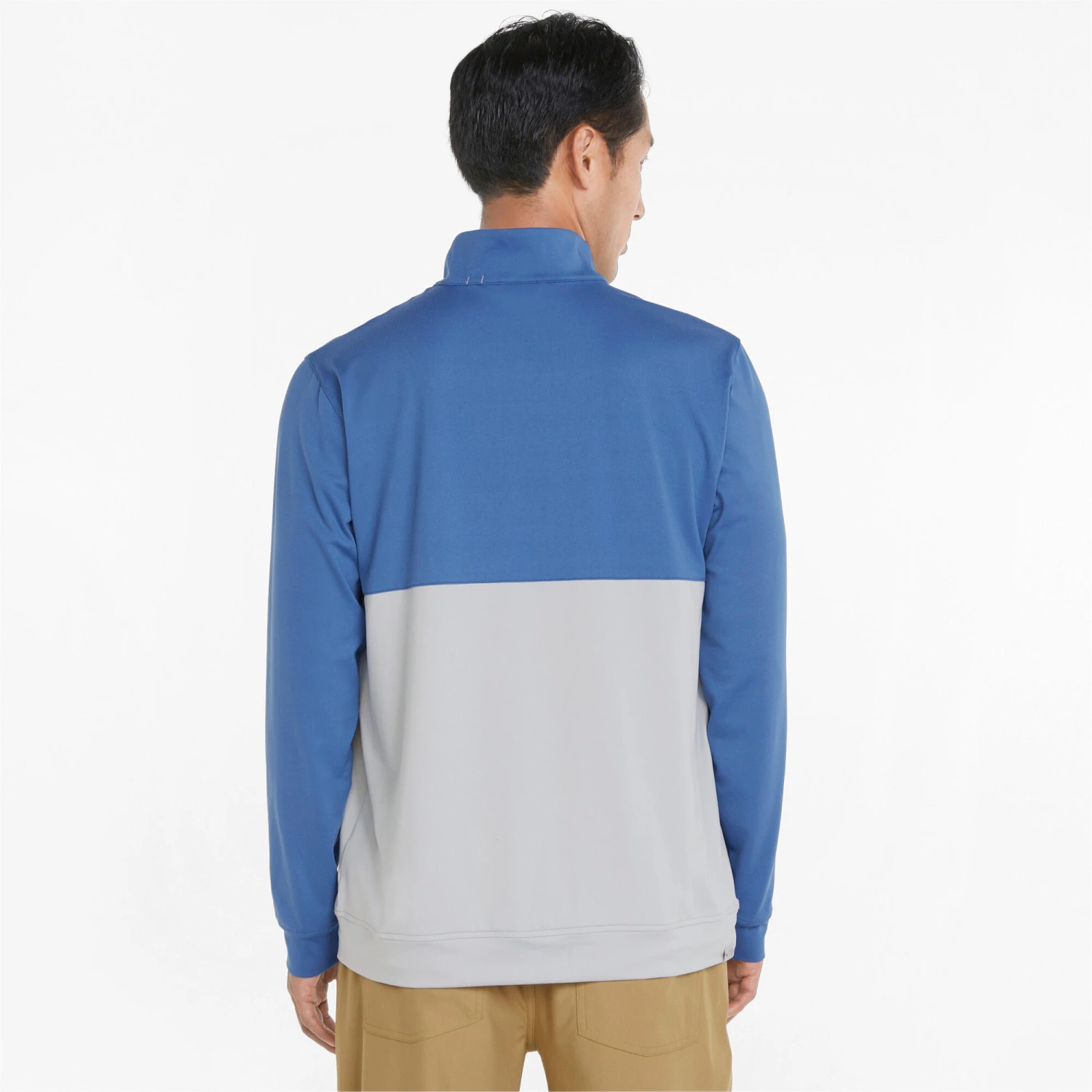 Puma Mens Gamer Colourblock Quarter-Zip Golf Pullover Jumper Top 2 Puma Mens Gamer Colourblock Quarter-Zip Golf Pullover Jumper Top - Image 2