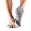 Fitness-Mad Womens/Ladies Contrast Half Toe Plie Dance Socks (Heather Grey/Lime)