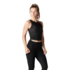 Fitness-Mad Womens/Ladies Pleated Sports Bra (Black)