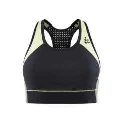 Craft Womens/Ladies Pro Charge Colour Block Crop Top (Black/Yellow/Green)