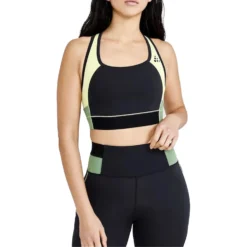 Craft Womens/Ladies Pro Charge Colour Block Crop Top (Black/Yellow/Green) -Fitness Equipment Store keef75b9768ac3506a83cfe35d8202bed