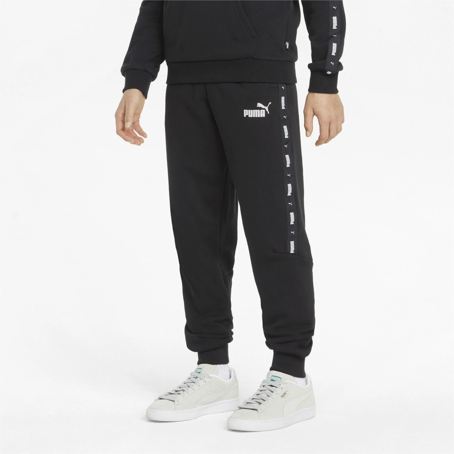 PUMA Kids Boys Essentials+ Tape Youth SweatPants Trousers 2 PUMA Kids Boys Essentials+ Tape Youth SweatPants Trousers - Image 2