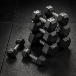 Rubber Coated Hexhead Dumbbells – 20KG (pair) -Fitness Equipment Store kf3af6043678a4296f82d2eacb66f6f9e