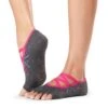 Fitness-Mad Womens/Ladies Half Toe Socks (Grey/Pink/Blue)