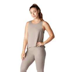 Fitness-Mad Womens/Ladies Asymmetric Hem Tank Top (Red) -Fitness Equipment Store kf9c677aa8fa291748edff13ecf48e3d3