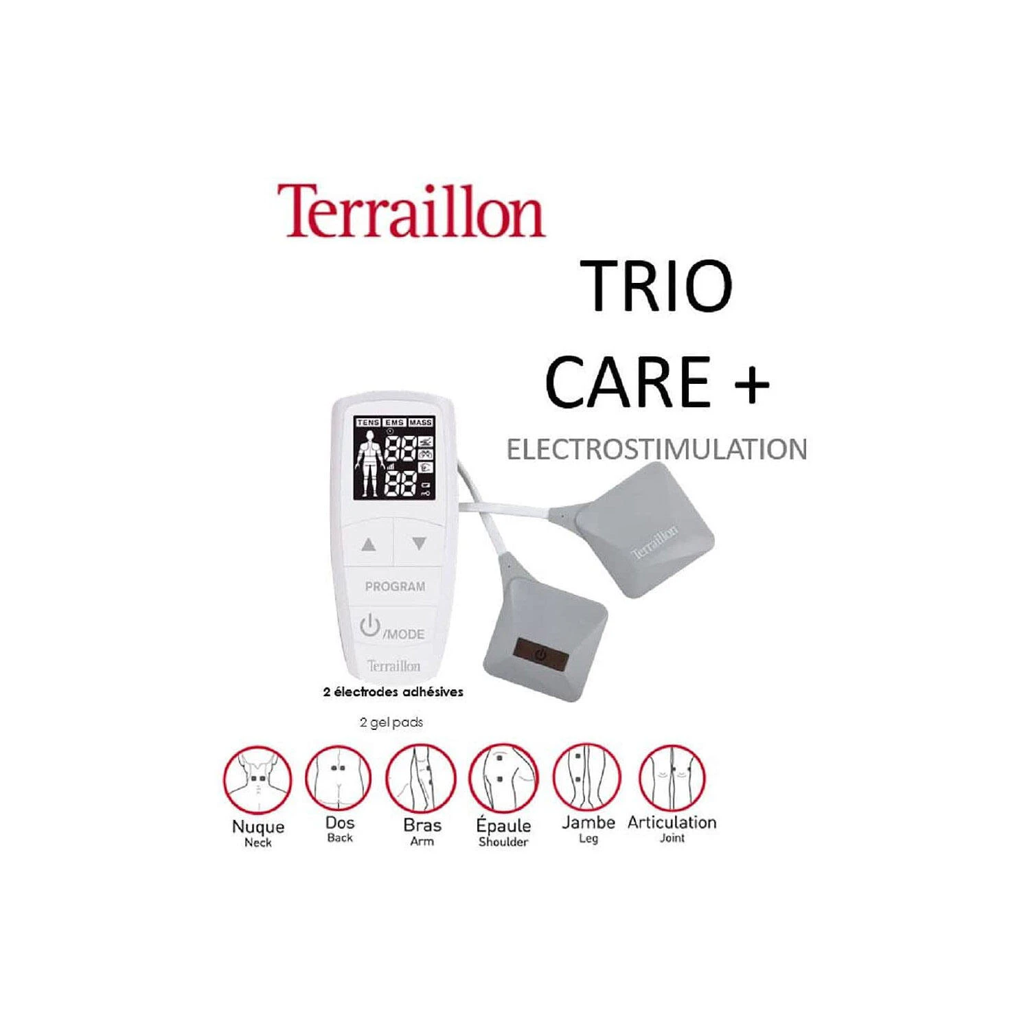 Terraillon Trio Care TENS EMS Electrostimulation Machine For Pain Relief 2 Terraillon Trio Care TENS EMS Electrostimulation Machine For Pain Relief - Image 2